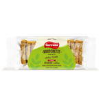 Bruschette Grano Misto su sfondo bianco.