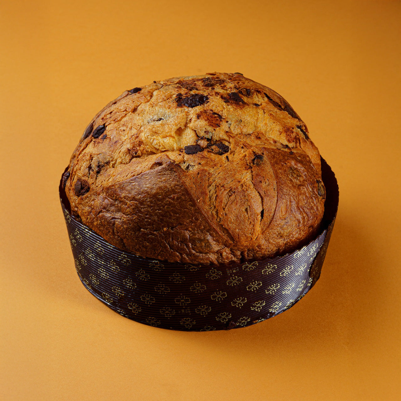 Panettone al burro di bufala con cioccolato e caramello Casabufala visto dall'alto