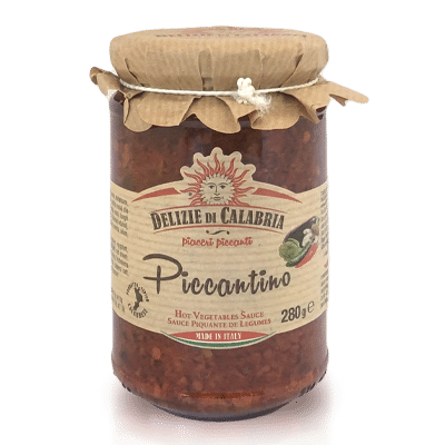 vasetto di sugo calabrese a base di piccante.